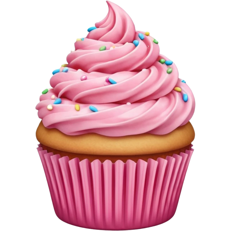 Cupcake with pink icing emoji