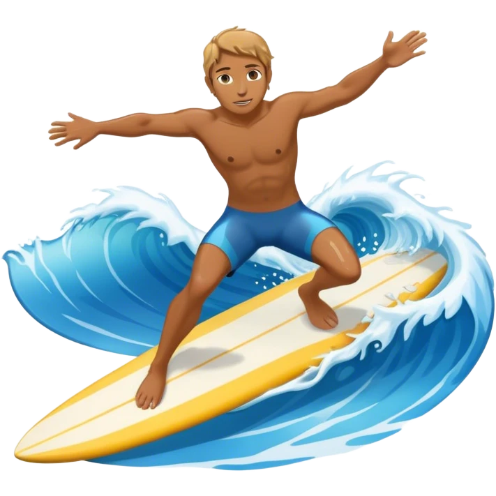 Surfer on a surfboard emoji