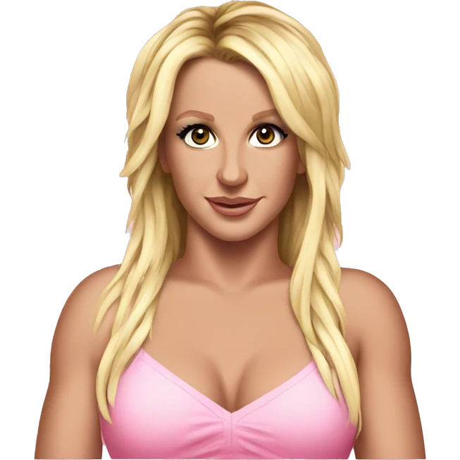 Britney spears in crop top pink emoji