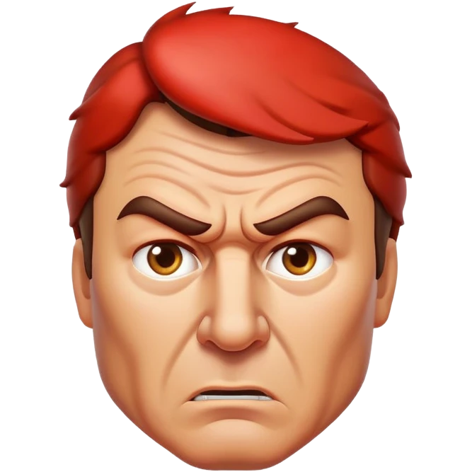 Papa John angry sweating emoji