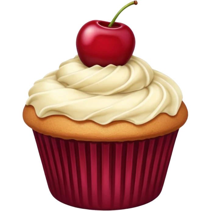 burgundy vanilla muffin cherry on top emoji