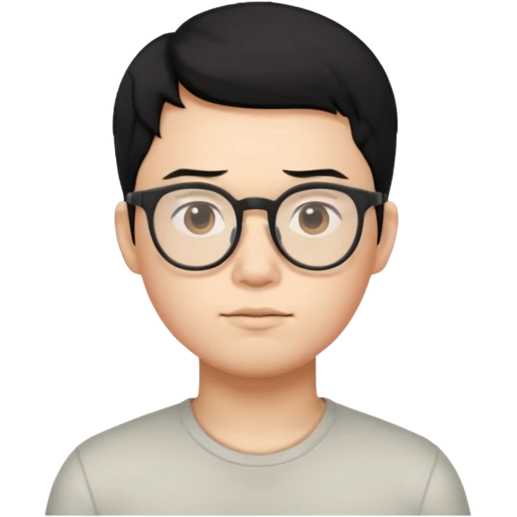 Asian, black hair, glasses, fully naked, Nude man, penis, testicles, boyish, ass sticking out, asshole, butthole, no muscles emoji