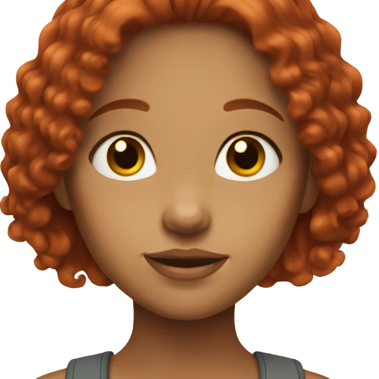 girl with red hair and brown eyes emoji