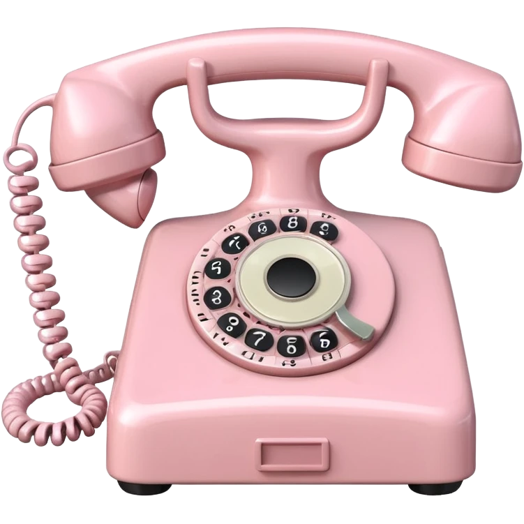 pale pink vintage telephone  emoji
