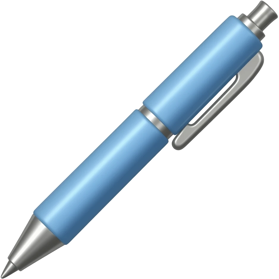 blue pastel pen emoji