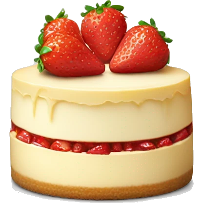 cheesecake with strawberries  emoji