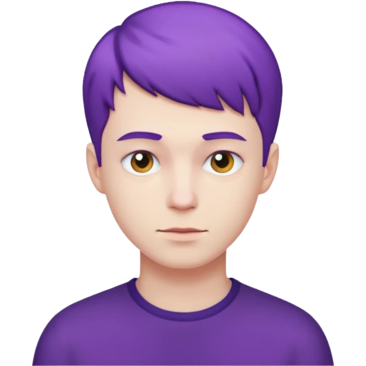 men with purple short hair emoji