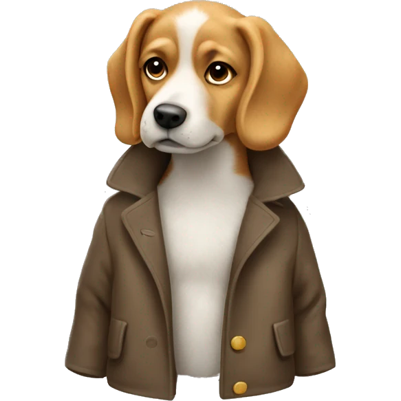 Dog waring a coat emoji