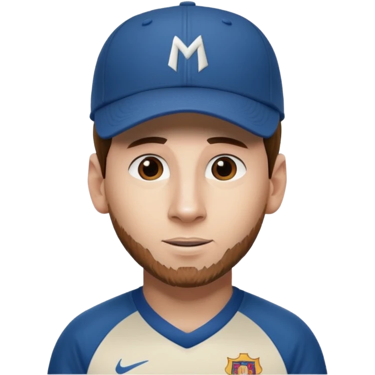 messi with hat emoji
