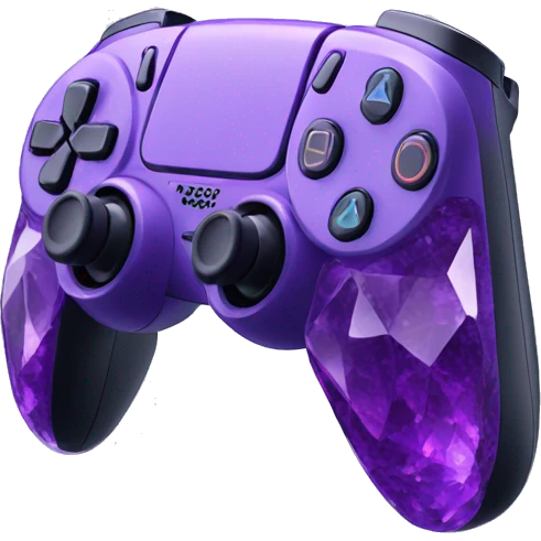 Purple crystal ps5 controller emoji