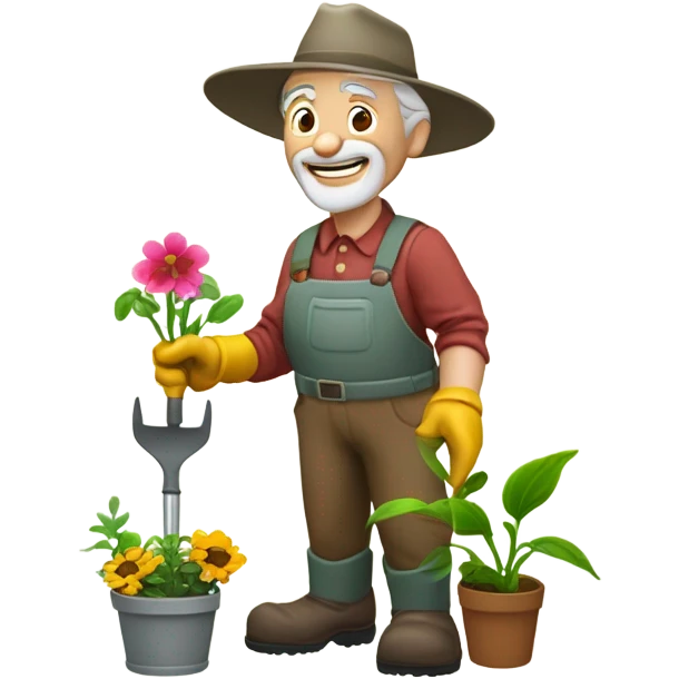 grandfather gardener emoji