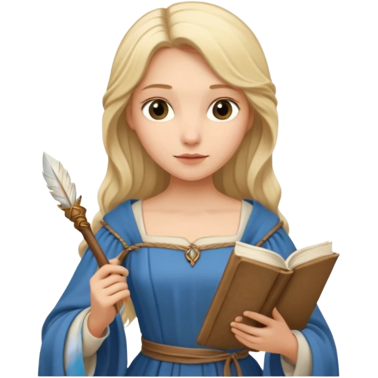 medieval female poet emoji