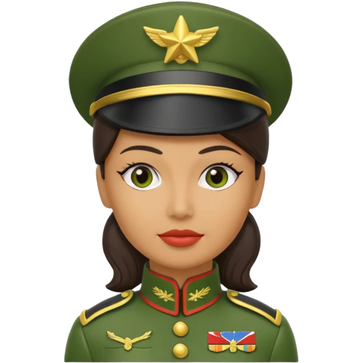 Green toy solider woman emoji