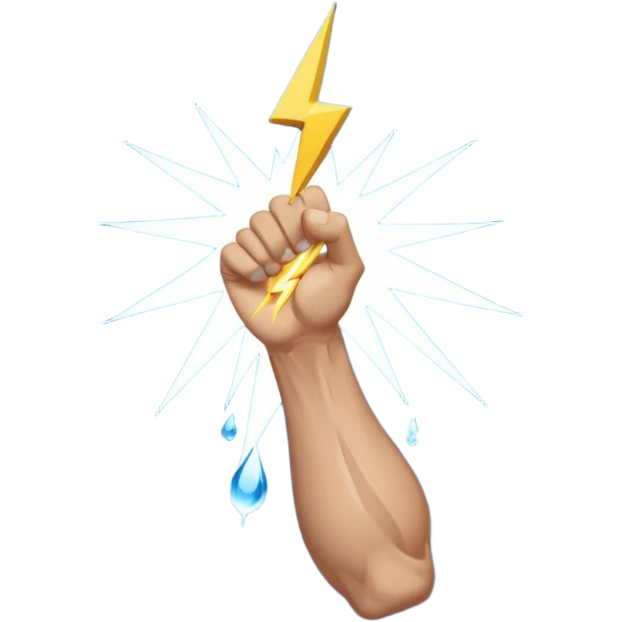 Small icons: 💪 for protein, ⚡ for carbs, 💧 for hydration emoji