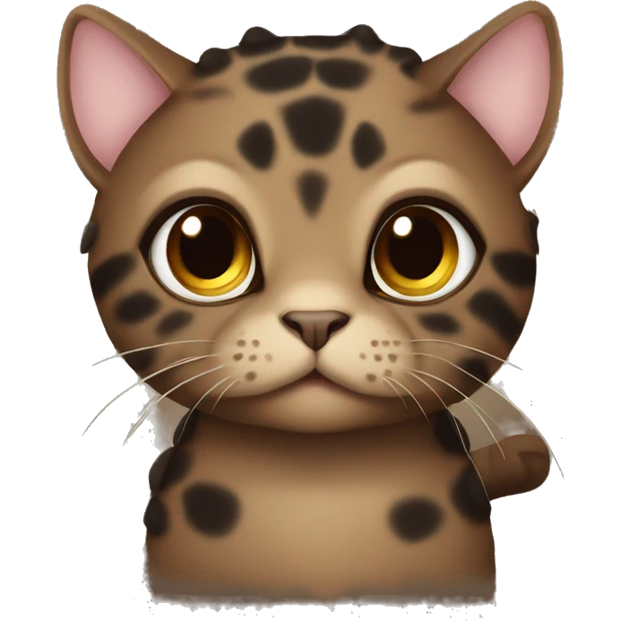 Tortoise-hair cat dark brown  emoji