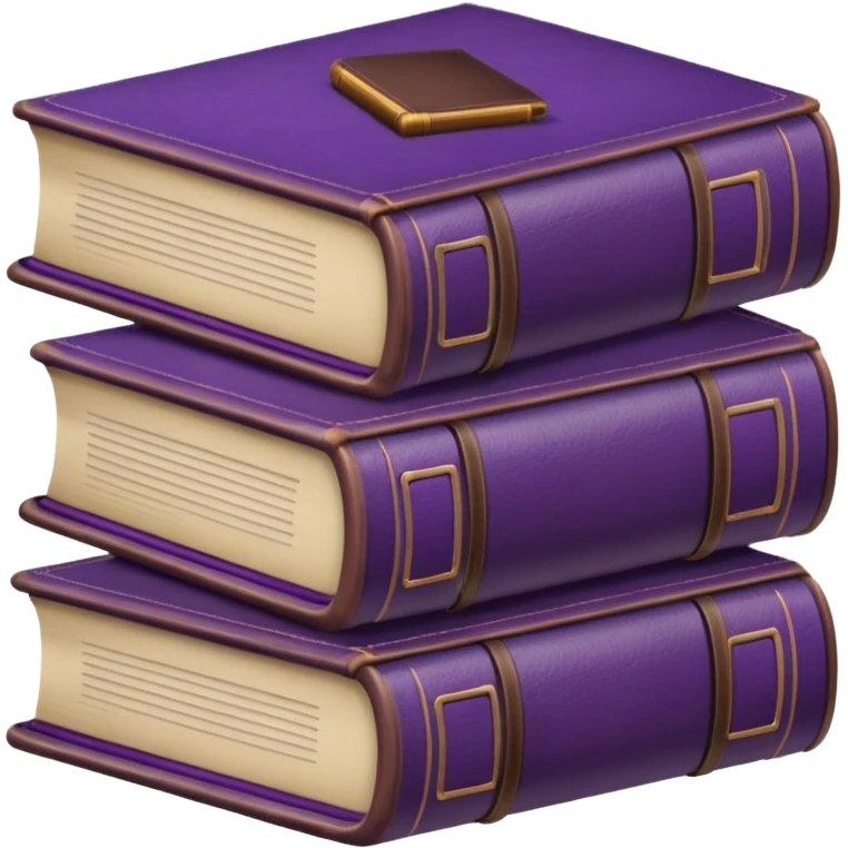 purple studying books emoji