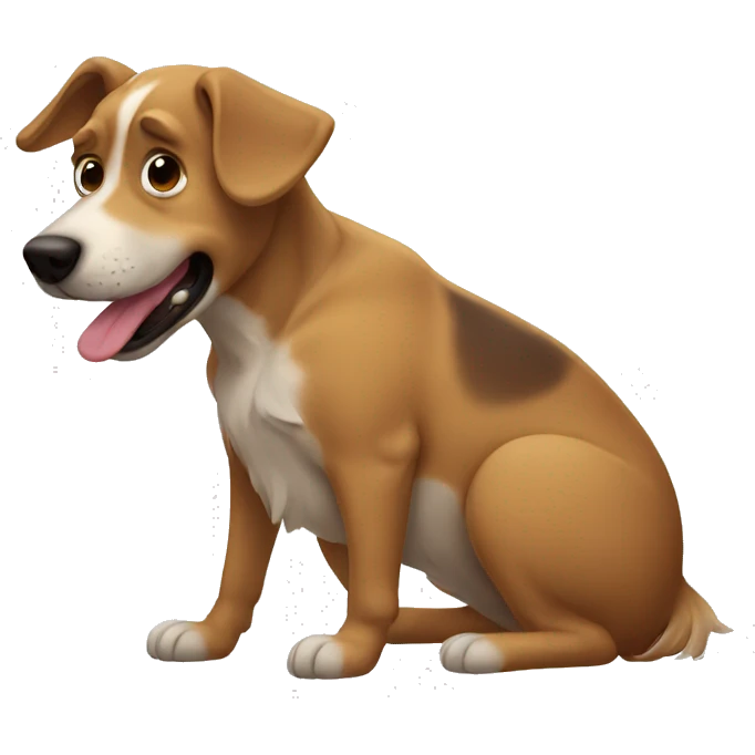 Drunk dog emoji