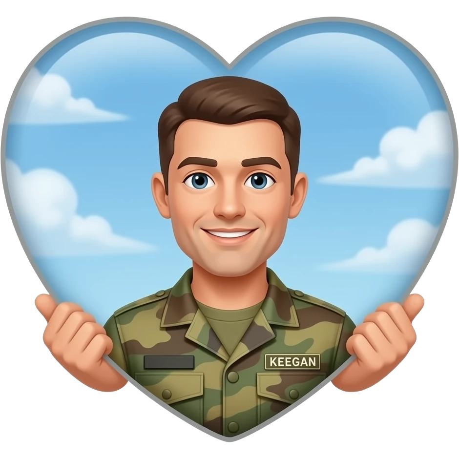 Soldiers Keegan heart emoji