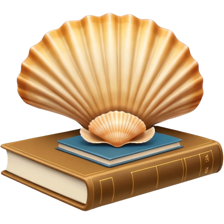 OpenSea shell with book inside beige satin emoji