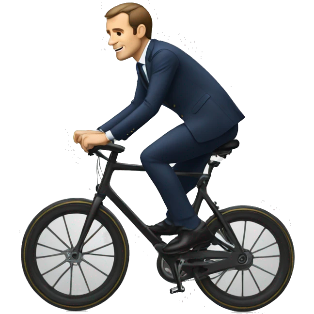Macron sur le velo emoji