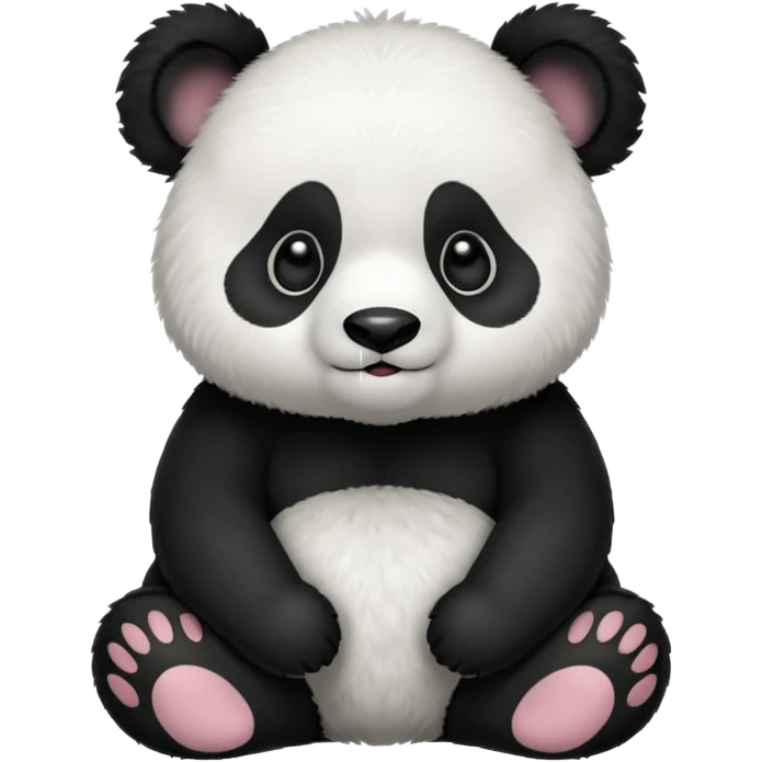 a cute sitting panda bear emoji