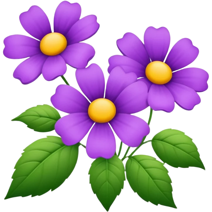Purple flowers emoji