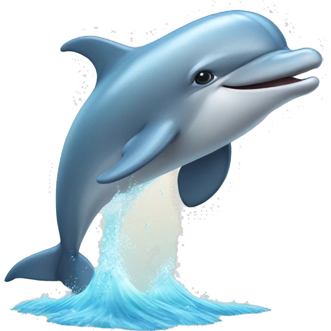 Dolphin that waves greets emoji