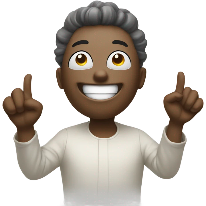 happy garlic with hands up emoji