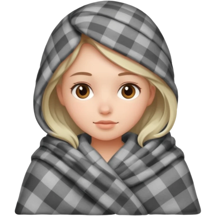 девушка в пледе emoji