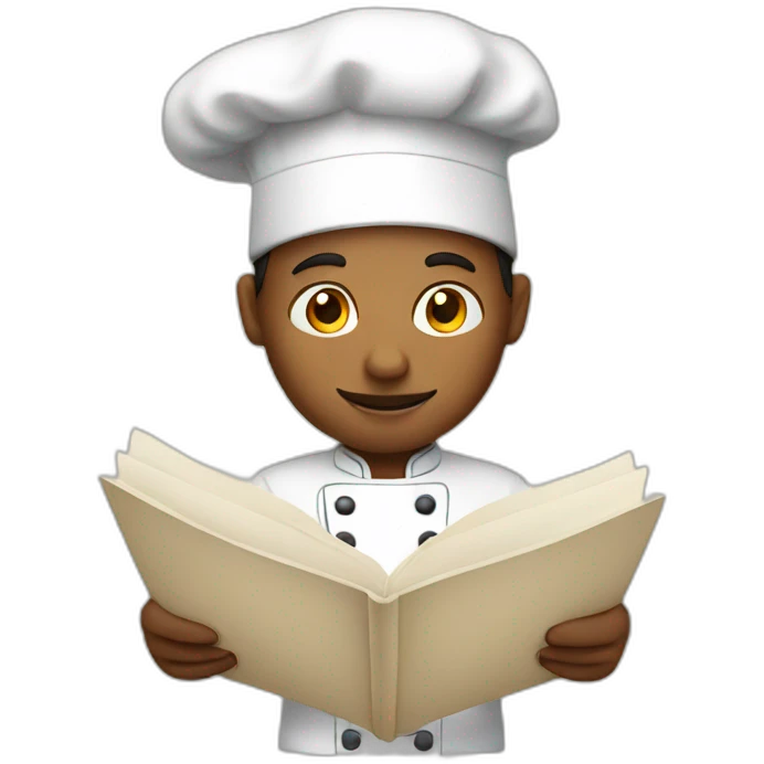 chef reading recipe emoji