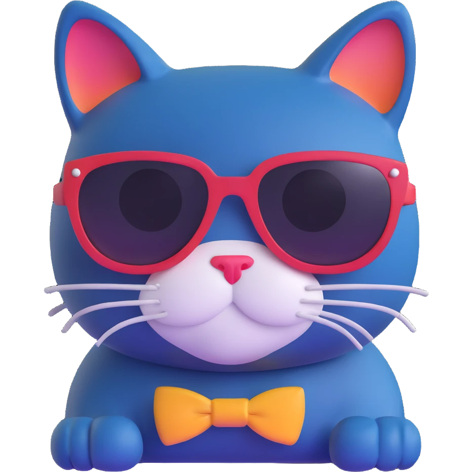 cool cat wearing sunglasses emoji