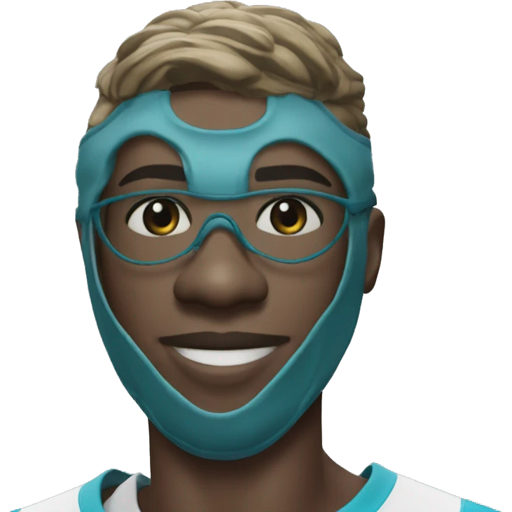 Victor osimhen with facial mask at napoli emoji