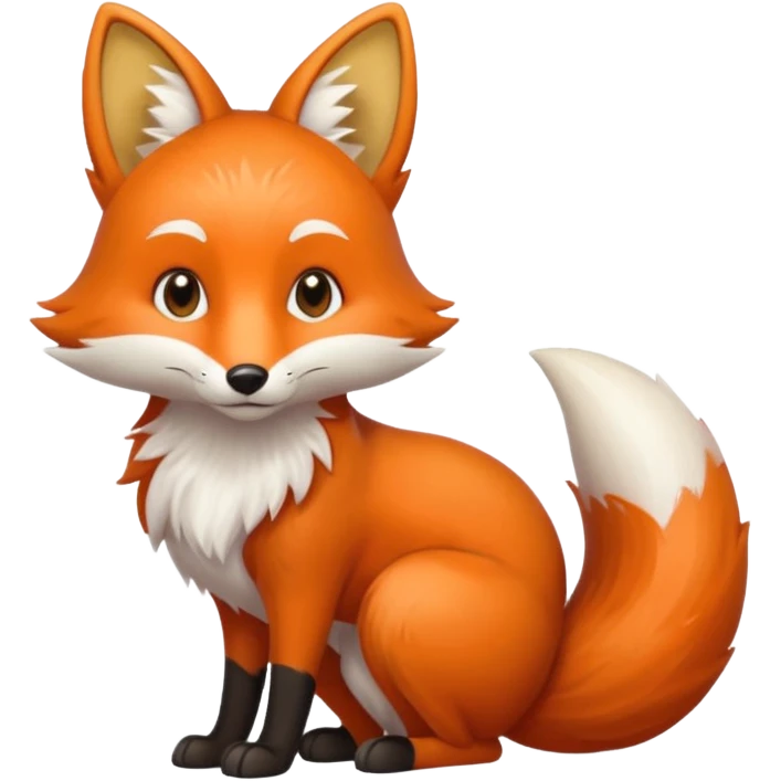 Fox in nature emoji