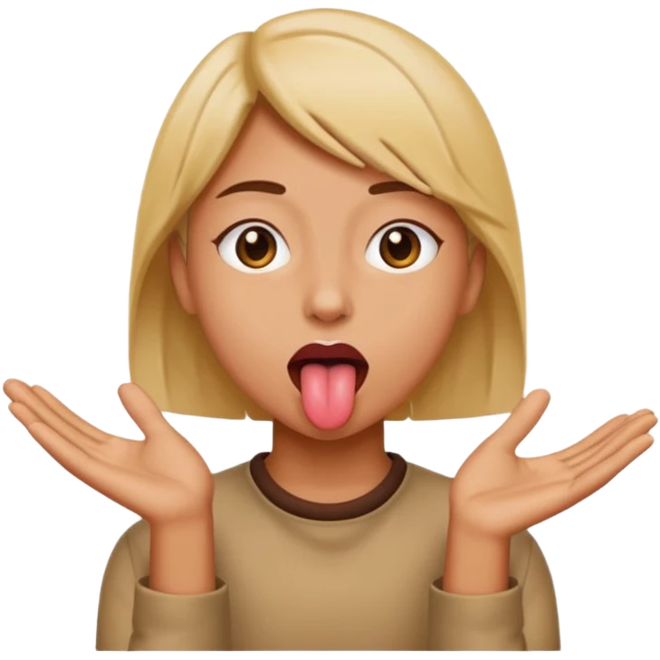 Tongue sticking out with hands to the side  emoji