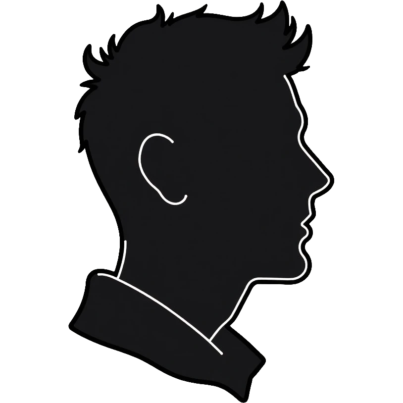 man profile silhouette emoji
