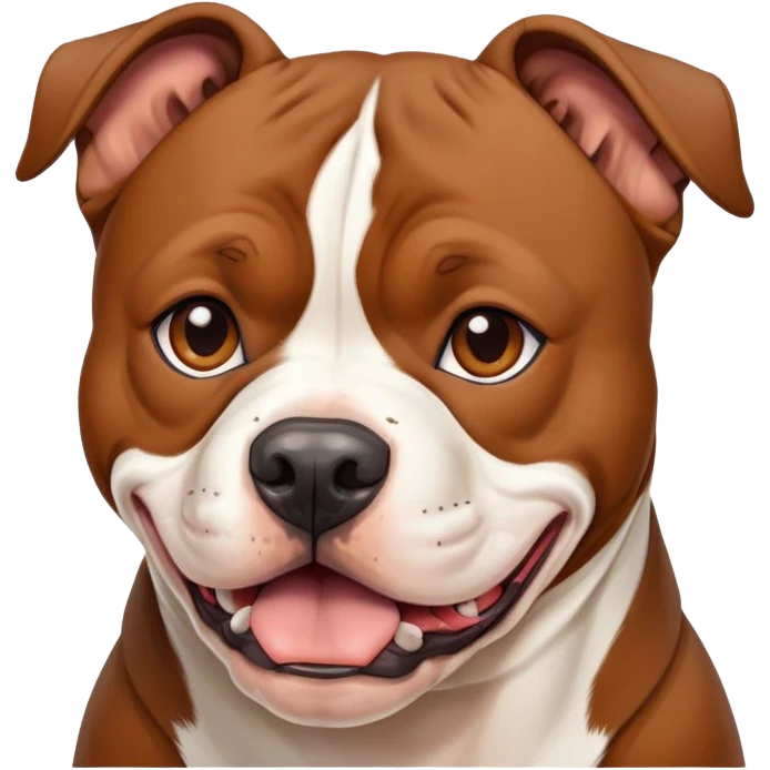 muscular Staffordshire Bull Terrier dog with short coat, broad head, and strong jaw emoji