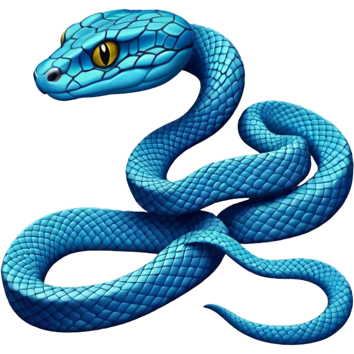 Blue cartoon pit vipef emoji