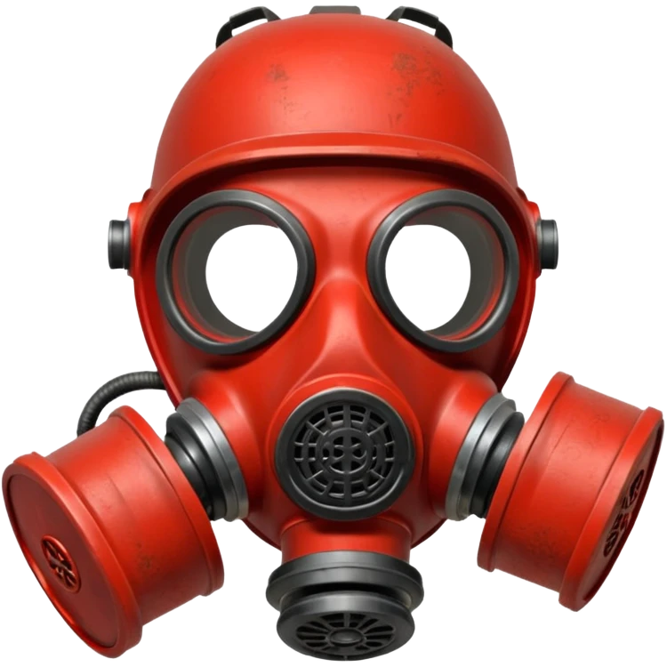 Red gas mask emoji