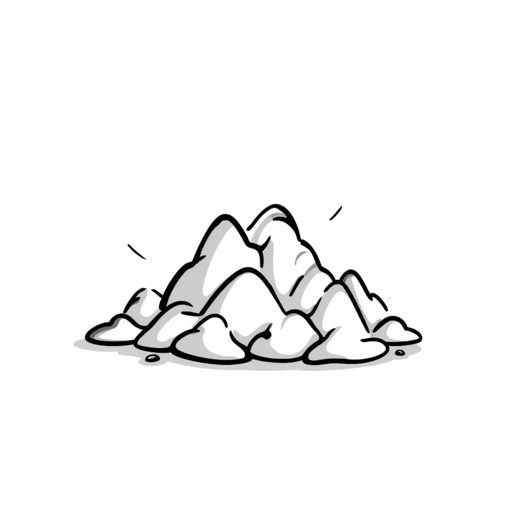 hand-drawn pile of sugar crystals emoji