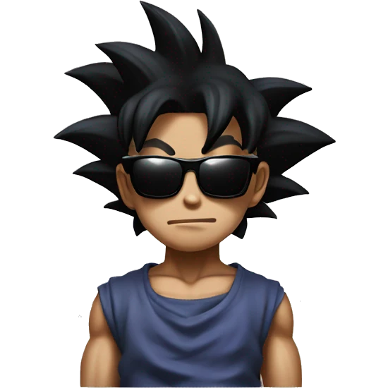 goku black with square sunglasses joint emoji