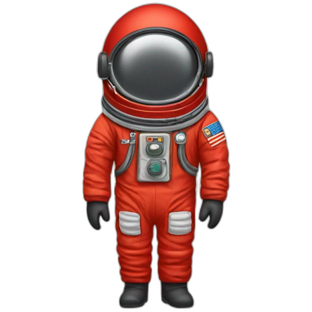 cosmonaute en tenue rouge emoji