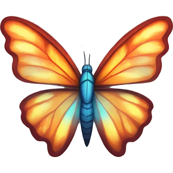 Butterfly with fire wings emoji