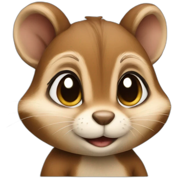 Cute realistic Chipmunk wearing a black hoodie emoji