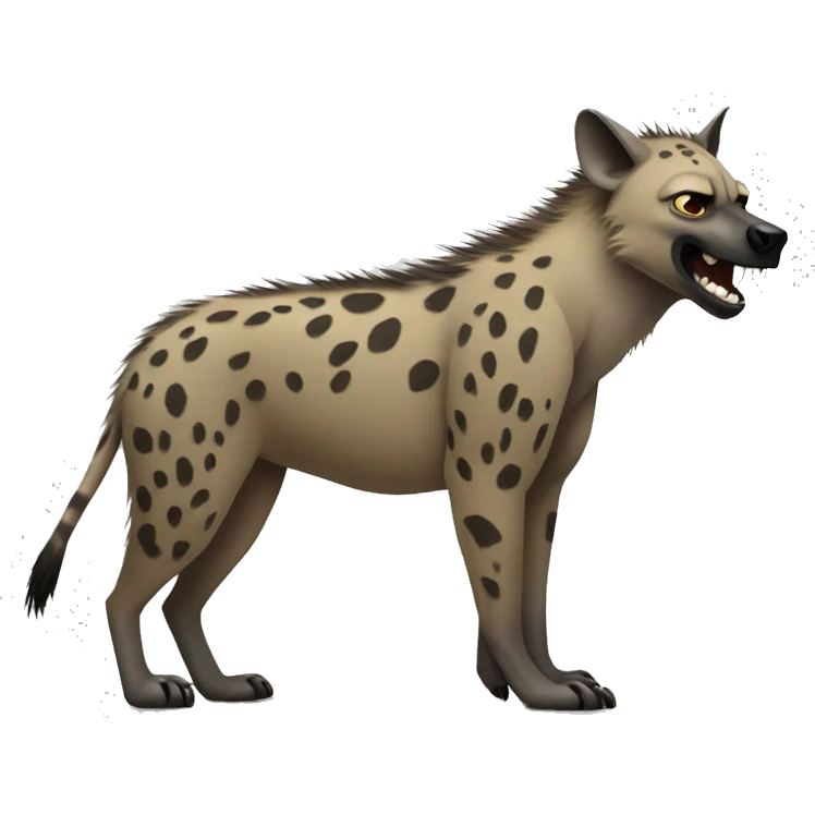 mean hyena full body emoji