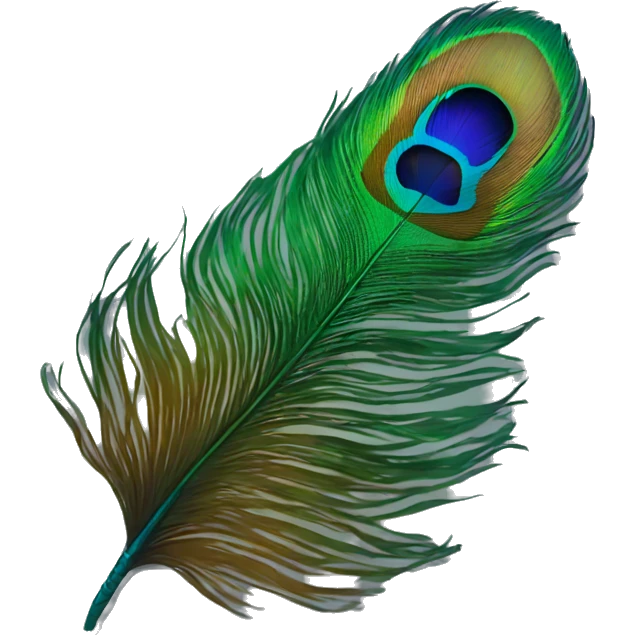 Peacock feather emoji