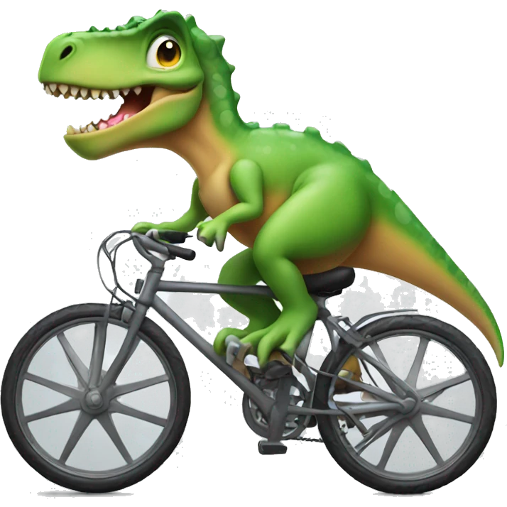 Dino on a bike emoji