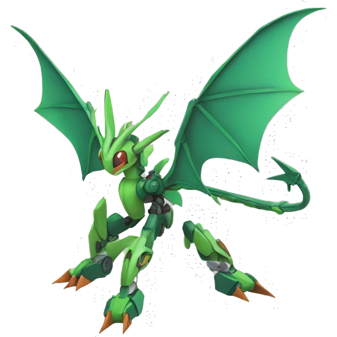 Mechanical Flygon-Scyther-Charizard-Medabot-Mecha full body emoji