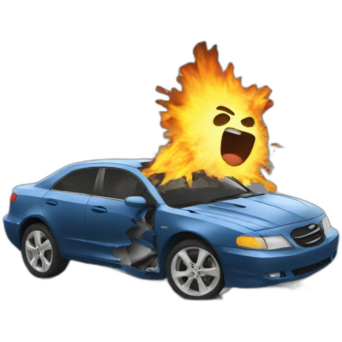 car crash emoji