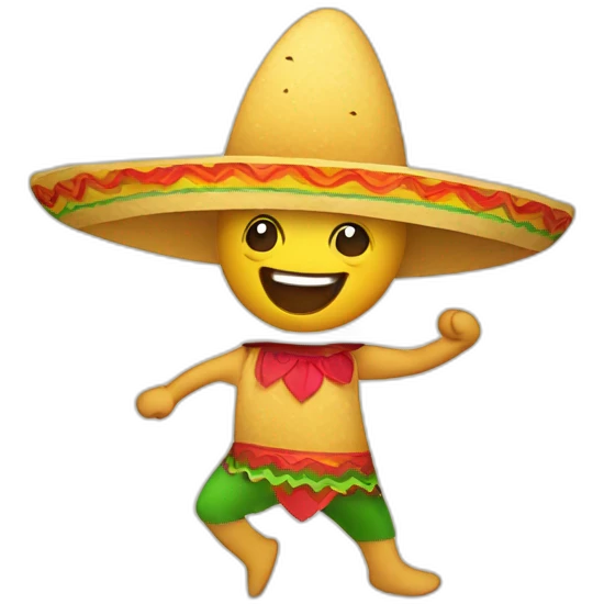 Happy mexican taco dancing emoji