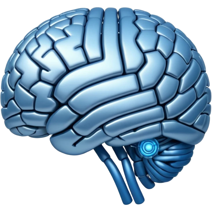 AI brain emoji style with neural network lines emoji